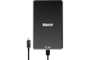 Fantom Drives 4TB External SSD, 3D NAND Portable Solid State Drive, Thunderbolt 3 & 4 USB 3.2 Type-C, Fast & Reliable up to 3000MB/s, SSD Storage Drive, TB3X-3000N4TB