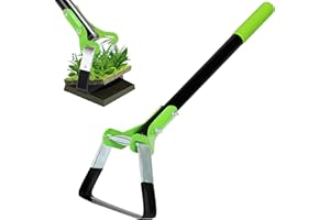 GARDEN GURU LAWN & GARDEN TOOLS Garden Guru Action Stirrup Hoe Garden Tool with Ergonomic Handle – Rust Resistant Heavy Duty Steel Loop Hoe for Weeding, Planting, Sowing Seeds, Making Furrows & Soil Cultivation