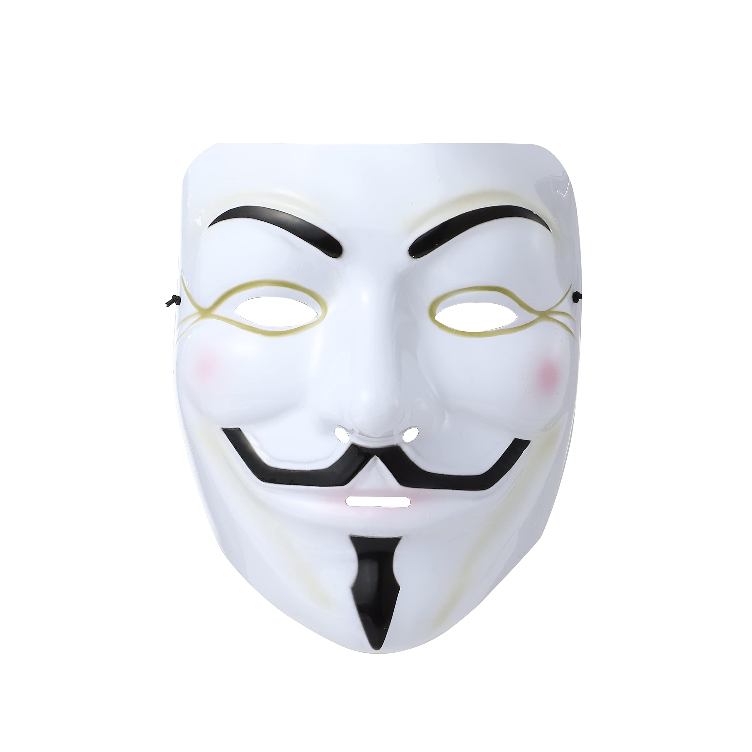 Komonee 10 x V For Vendetta White Halloween Mask Adult Costume Party Guy Fawkes Anon Fancy Dress Outfit (HM24)