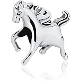 Bolenvi Mustang Horse Farm Charm Bead, 925 Sterling Silver Charms, Compatible with Pandora &amp; Similar Charm Bracelets, Necklaces &amp; DIY Jewelry, Charms for Jewelry Making