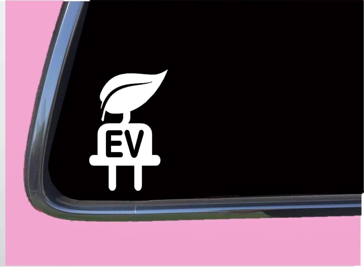 Ev Leaf Plug sticker Decal TP 944 6" electric vehicle