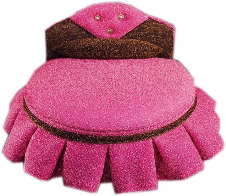 Pink & Gold Line King Size Round Bed for Dolls