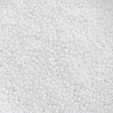 John Bead Czech Glass Seed Beads 10/0, White Opaque 22g Vial of DIY Jewelry Making Beads Preciosa (Jablonex)