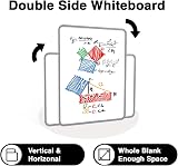 DumanAsen Dry Erase Whiteboard Double Sided Grey 16x12 with Pens Eraser view 3