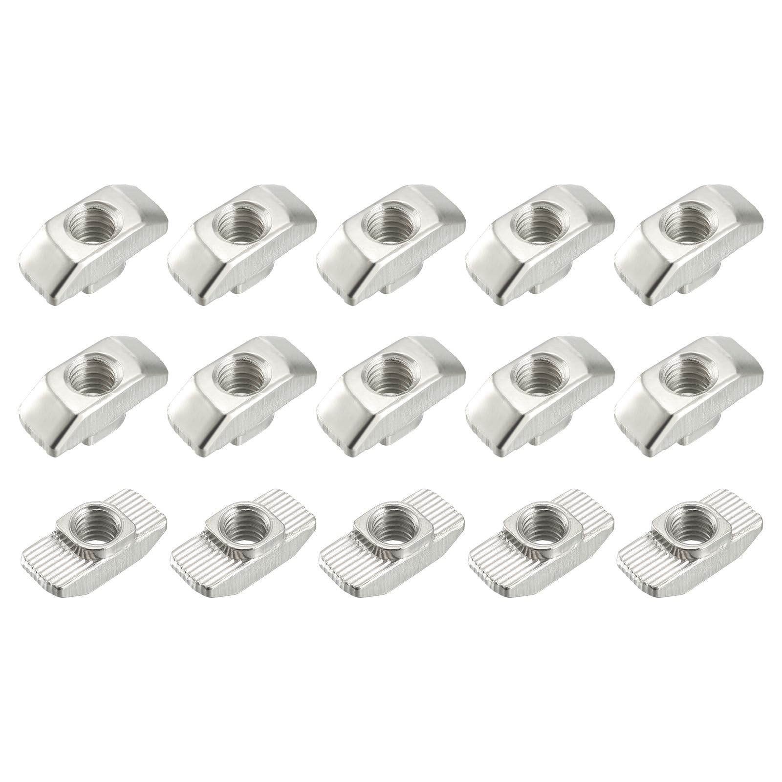 METALLIXITY Sliding T Slot Nuts (M6 Thread) 15pcs, Carbon Steel T-Slot Nut Hammer Head Fastener for 4040 Series Aluminum Extrusion Profile