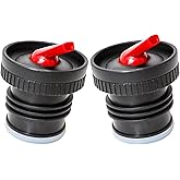 Stanley Thermos Stopper Pico de Mate Replacement Part For Classic Vacuum Insulated Wide Mouth Bottle Thermos (1.1QT, 1.5QT, 2QT) (2, Black-Red)