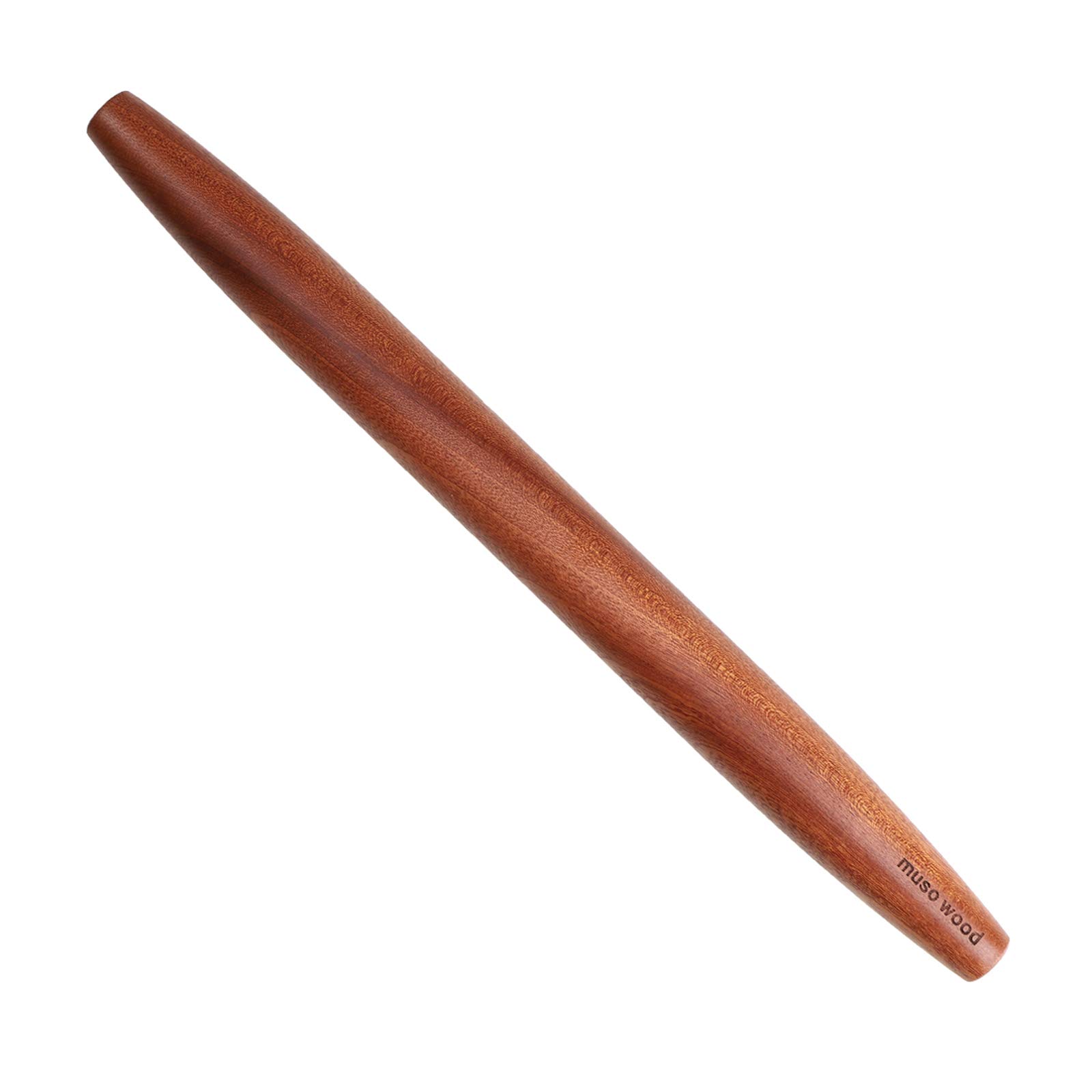 Photo 1 of Muso Wood Sapele Wooden French Rolling Pin for Baking, Tapered Roller for Fondant, Pie Crust, Cookie, Pastry (French 15-3/4inch)