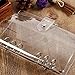 BCP 2pcs Transparent Soft PVC 6-Ring Binder Cover w/Snap Button Closure for Ring-Bound Planner Pages (A6)