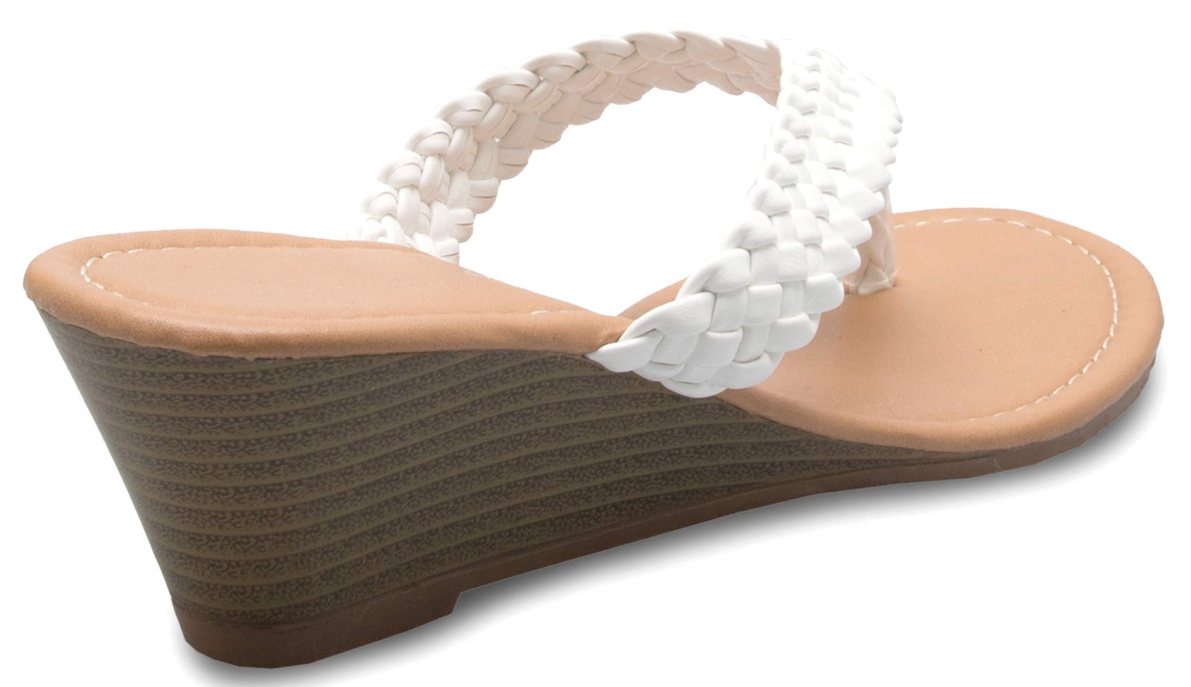 Olivia K Women's Platform Flip Flops Low Wedges Sandals - Luxury, Adorable, Comfortable, Sexy - Image 4