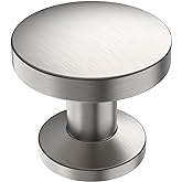 Alzassbg 1.1" Brushed Satin Nickel Round Cabinet Knobs 10 Pack, AL6044SN | 1.1 Inch(29mm) Diameter, Single Hole Knob, Decorative Hardware Pulls, for Cabinets and Drawers