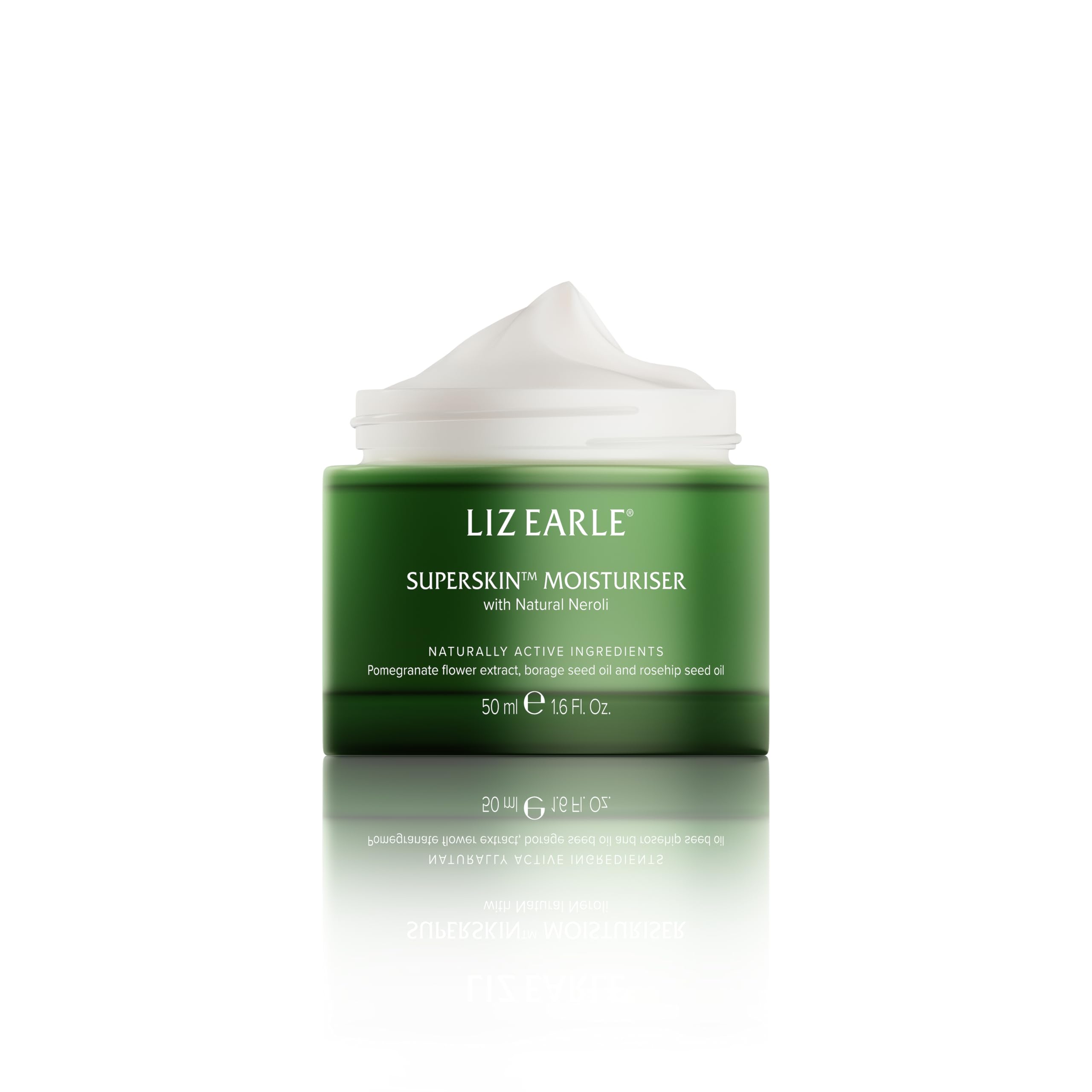 Liz Earle Superskin™ Moisturiser with Natural Neroli with Pomegranate Flower, Borage Seed Oil, Rosehip Seed Oil and Neroli for Dry Skin and Mature Skin, 50ml