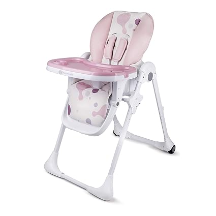 Kinderkraft KKKYUMMPNK0000 Babyhochstuhl Kinderhochstuhl Hochstuhl mit Klappfunktion, rosa