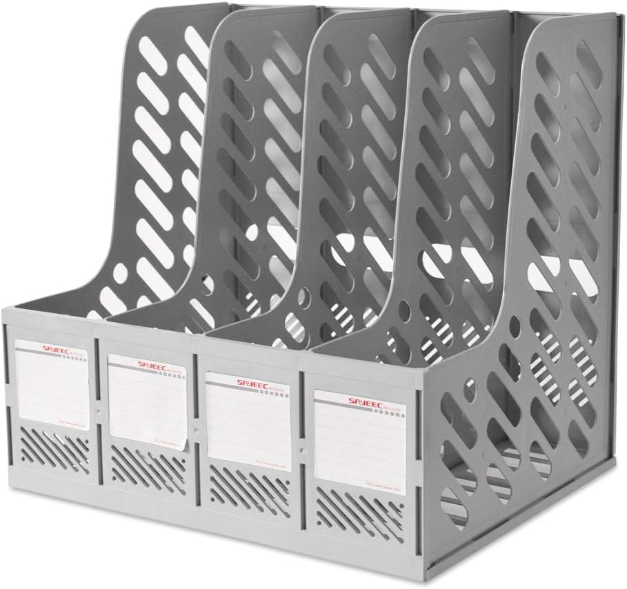 WITERY Plastic Magazine Holders Desktop Organizer 4