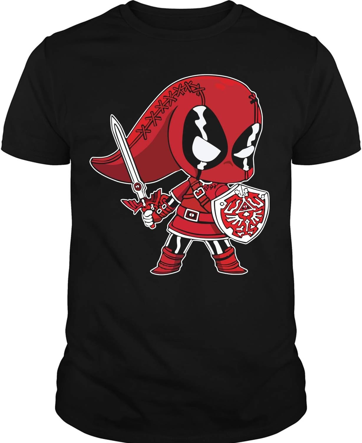 CNTSTORE The Legend of Zelda Deadpool T Shirt, Funny Deadpool T Shirt Unisex (XL,Black)