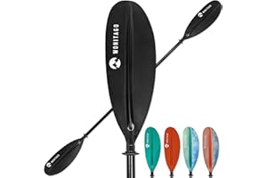 WONITAGO Kayak Paddle Premium Carbon Fiber Paddle with Reinforced PP + Fiberglass Blade, Floating Adjustable Kayaking Oars, 3 Piece, 220-240 cm/86-94 Inches, 240-260 cm/94-102 Inches