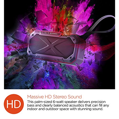 HyperGear Sound Storm All-Terrain HD Bluetooth Wireless Speaker. Mounts On Bicycles, Motorcycles, Strollers & More. Built-in microphone, 8 hr Playtime. Premium Sound For iPhones, Smartphones & More