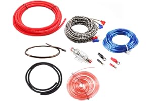 ETOPARS Car Amplifier Wiring Kit Audio Subwoofer AMP RCA Power Cable AGU FUSE 8 Gauge GA AWG Wire Install Connector Holder Au