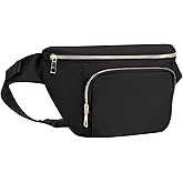 sportsnew Fanny Packs for Women,Large Waist Pack with Extra Extension Belt,Fashion Crossbody Belt Bags for Travel Walking Running Hiking Black