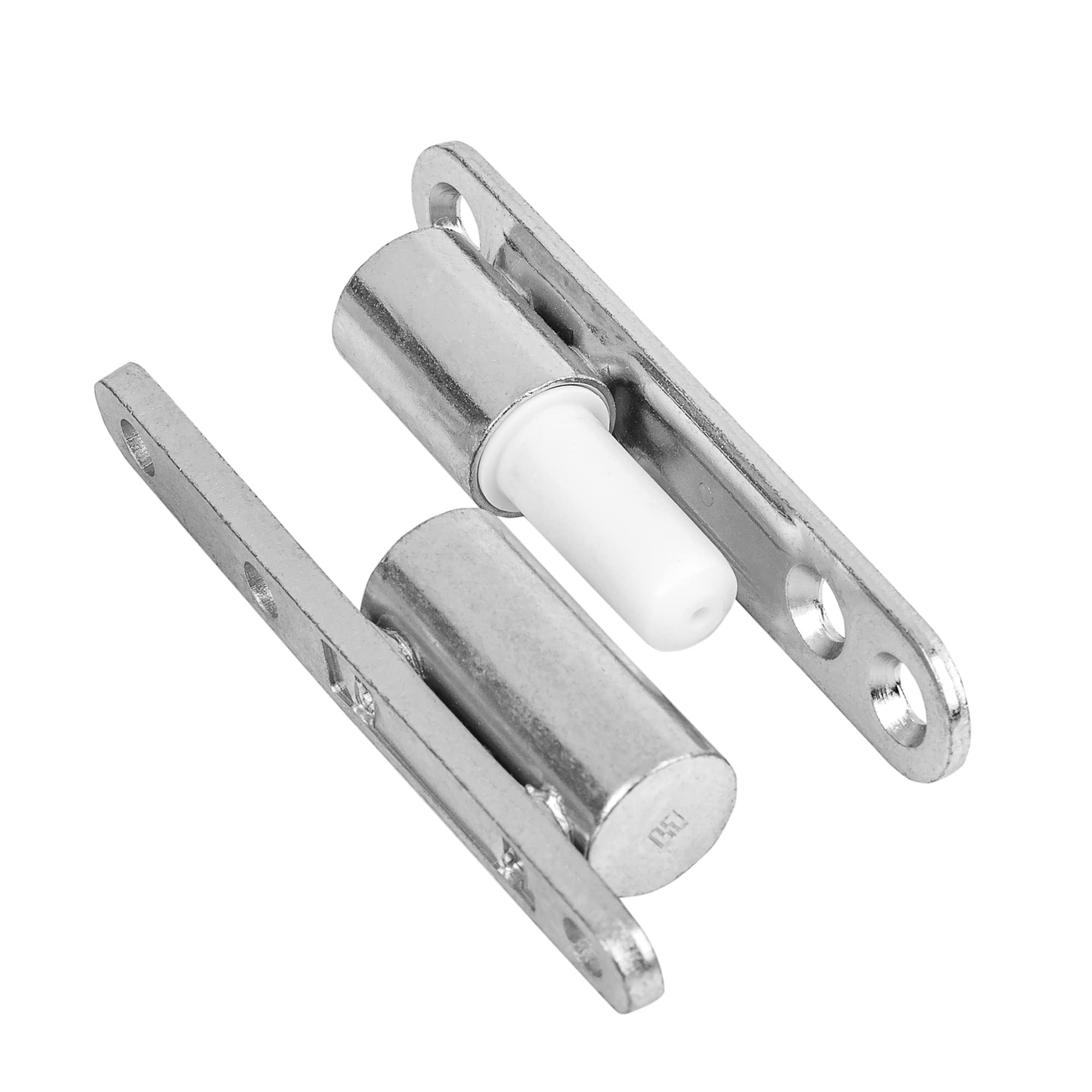 Gedotec 2X Two-Part Door Hinges for Wooden Interior Doors | Screw-On Renovation Hinges with Plain Bearing Technology [Maintenance-Free] | Galvanized Steel Ø 15 mm