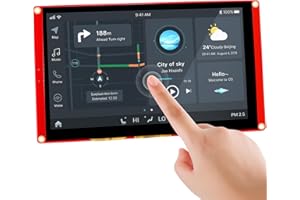 ELECROW ESP32 Display 800×480, 7 Inch HMI ESP32 RGB TFT LCD Touch Screen with Acrylic Case, 32-Bit LX6 Dual-Core Processor, Up to 240MHz, Compatible with Arduino, LVGL, PlatformIO, MicroPython