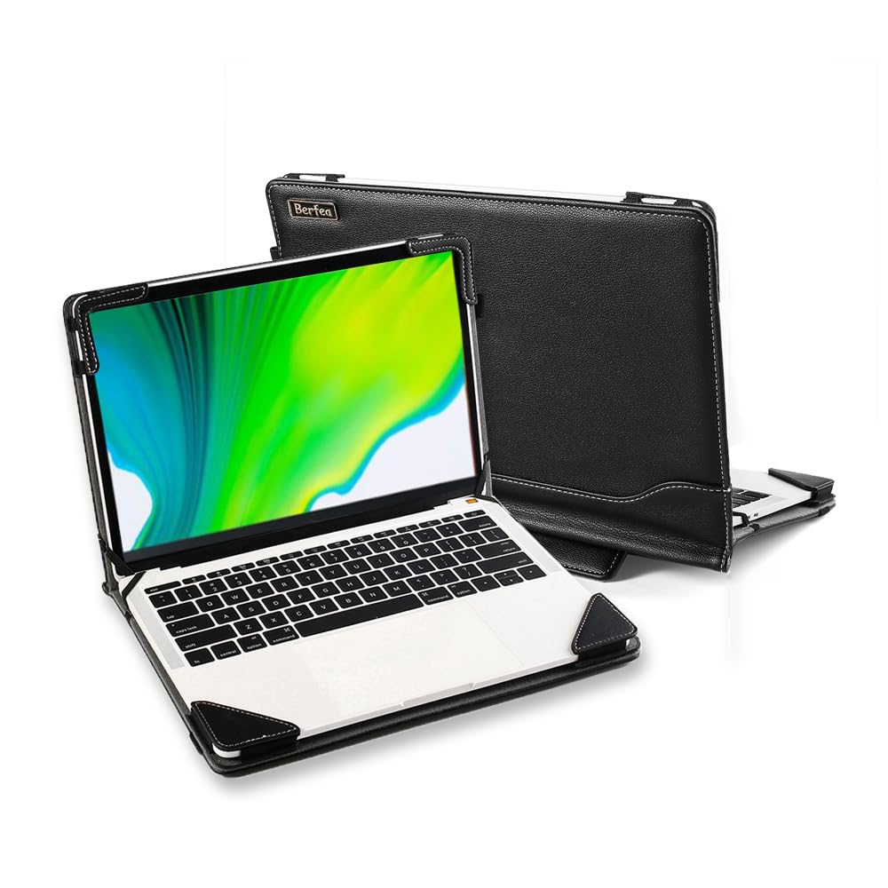 Laptop Case Cover for Lenovo IdeaPad Flex 5 15 Intel,Flex 5i 15.6 inch Notebook Sleeve PU Leather Stand Hard Protective Skin