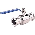 DERNORD 1.5" Tri-Clamp Ball Valve 2PC Stainless Steel 304,PTFE Lined. (1.5 inchTube OD)