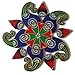 Ethnic Avenue Diwali Christmas Decorations Wooden Handmade Rangoli - 11 Piece Rangolis for Floor, Table or Wall Decor