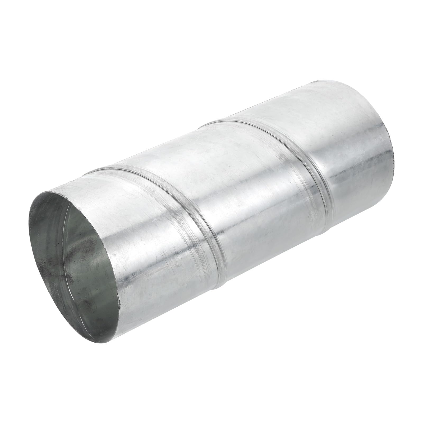 PATIKIL 5" Inch Round Spiral Air Duct, 12" Inch Long Galvanized Steel Ducting Dryer Vent Hose, Extension Pipe Supply for Dryer HVAC Systems