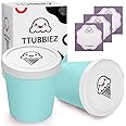 TTUBBIEZ Ice Cream Containers (2 Pack - 1 Quart Each), Ice Cream Containers for Homemade Ice Cream, Ice Cream Storage Containers, 1 Quart Freezer Containers for Ice Cream Storage - Mint Chip