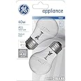 GE Appliance Clear Light Bulb 40w, A15 Bulb Type, Medium Base | 415 Lumens | 2-Count per Pack (1-Pack)