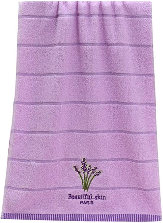 ZKYXZG bath sheets Beach Bath Towels 34 x 74cm Cotton Lavender Towels Embroidery Aromatherapy