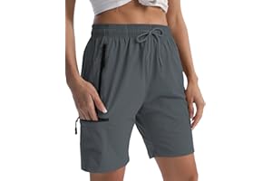 AURIVIZ Women's Hiking Cargo Shorts Travel Athletic Golf Quick Dry Lightweight Summer Shorts for Women with Zipper Pockets