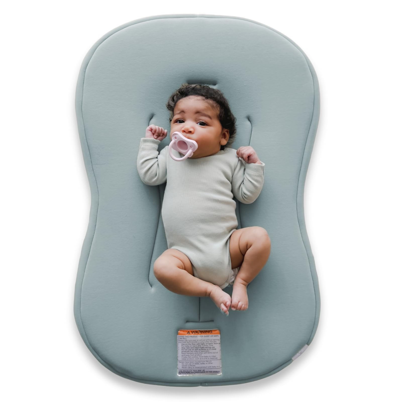Photo 1 of Snuggle Me® Baby Lounger Curve (0-6 Months) - Premium Organic Cotton with Foam Core, Machine-Washable Cover, Buttery-Soft & Breathable Infant Lounger with Travel Bag (30 in x 20 in x 1.9 in) - Slate