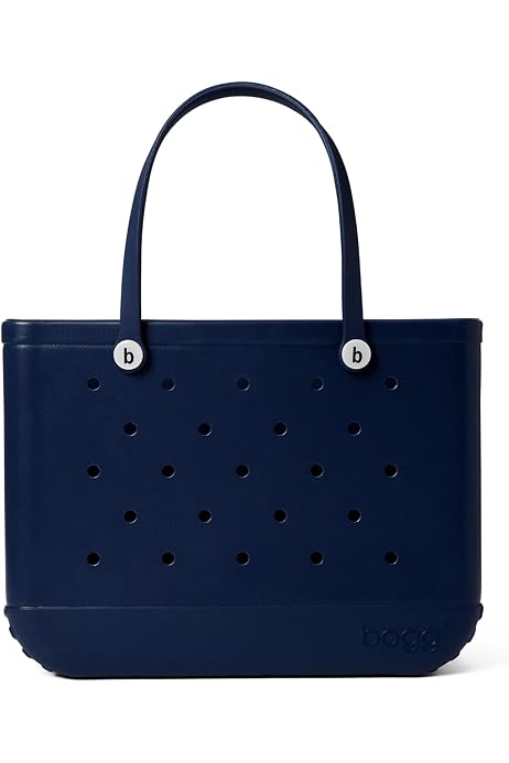 Bogg Bag Medium Tote (Baby Size) - Lightweight, Washable EVA Tote For Beach, Pool, Work - Azure Color, 15"L X 12.5"H X 5"W
