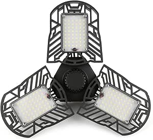 NXSI 1/2 pieza 144 LED luz de cochera, 60 W 6000 LM E26 iluminación