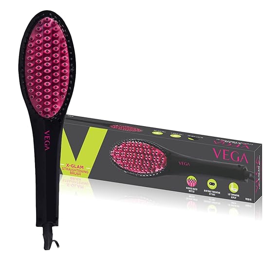 VEGA XGlam Hair Straightening Brush With AntiSclad Technology