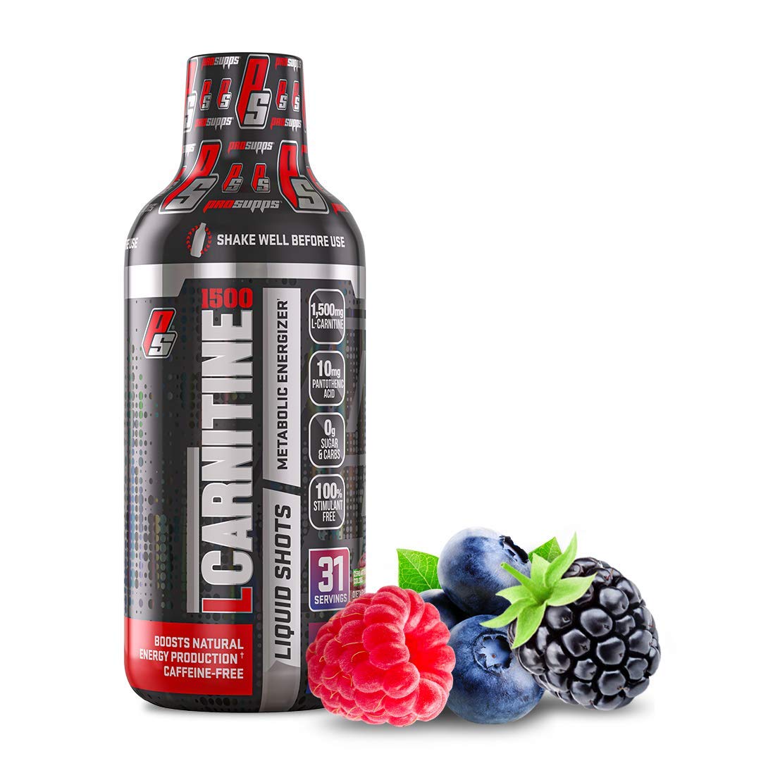 ProSupps L-Carnitine 3000 Stimulant Free Liquid Shots for Men and Women - Metabolic Energizer and Fat Burner Workout Drink for Performance and Muscle Recovery - Weight Loss Drinks (Berry)