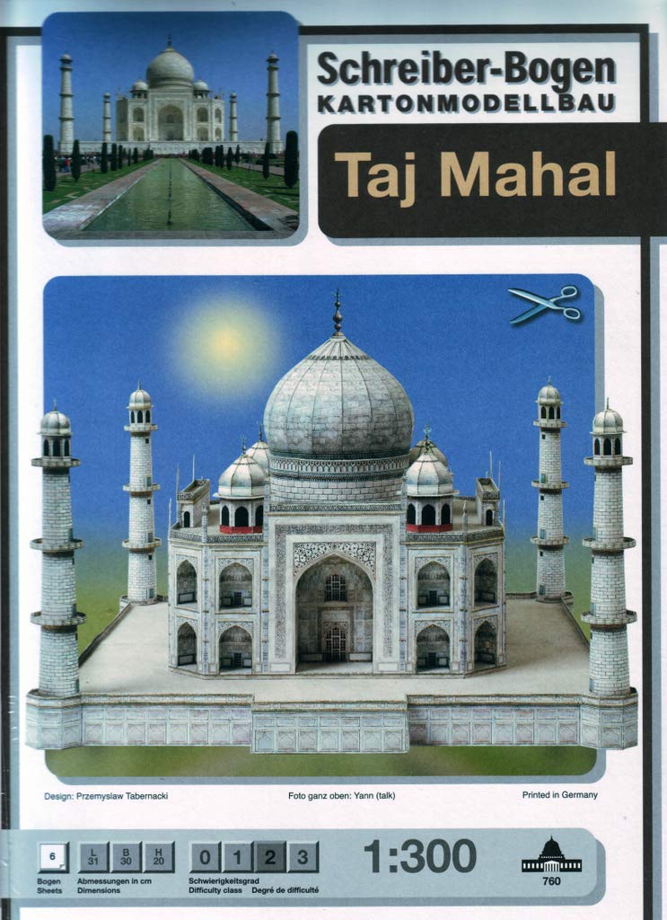 SCHREIBER-BOGEN Jigsaw Puzzle 6 pieces - Cardboard Model: Taj Mahal