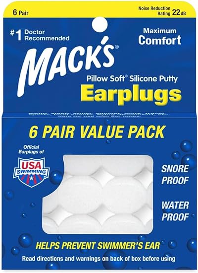 Mack's Pillow Soft Silicone Earplugs 6 Pairs 12 Count Pack of 1