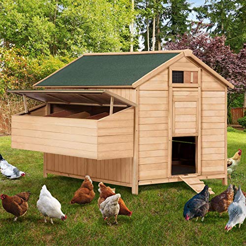 IDMarket - Poulailler Chalet en Bois 15 à 18 Poules avec pondoir