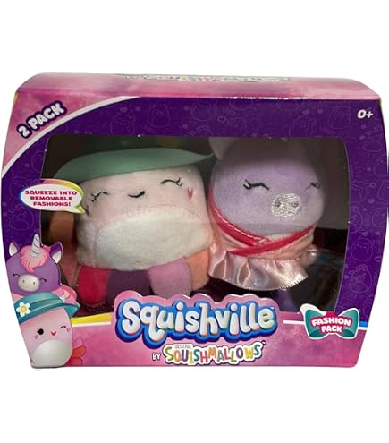 Squishmallows Squishville Series 10 Mini Plush 3-Pack - Collectible Stuffed Animals With Accessories (Styles Vary)