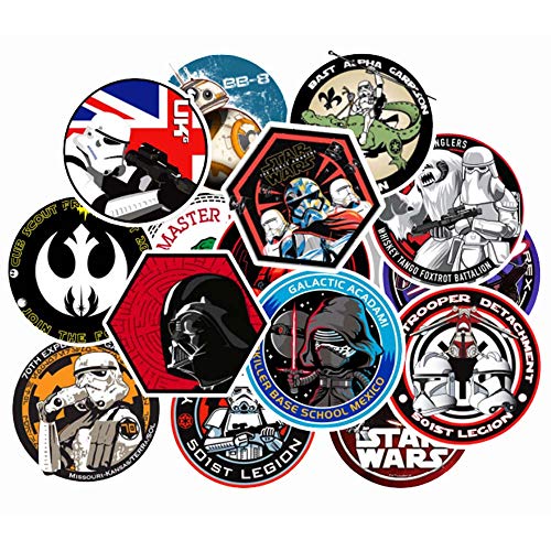 100 Pack Star War Stickers for Laptop, Cartoon Vinyl Decal Grattifi Sticker for Water Bottle Bike Motorcycle Car Bumper Notebook MacBook, Gift Choice for Kids Friends
