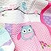 Cozy Line Home Fashions Pink Owl All Season Lightweight 100% Cotton Quilt Bedding Set, Coverlet Bedspread for Kids Toddler Girls (Queen - 3 Piece)