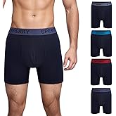 Sperry 4-Pack Everyday Men’s Performance Boxer Briefs – Quick-Dry, Breathable, Comfortable Polyester Boxer Briefs for Men