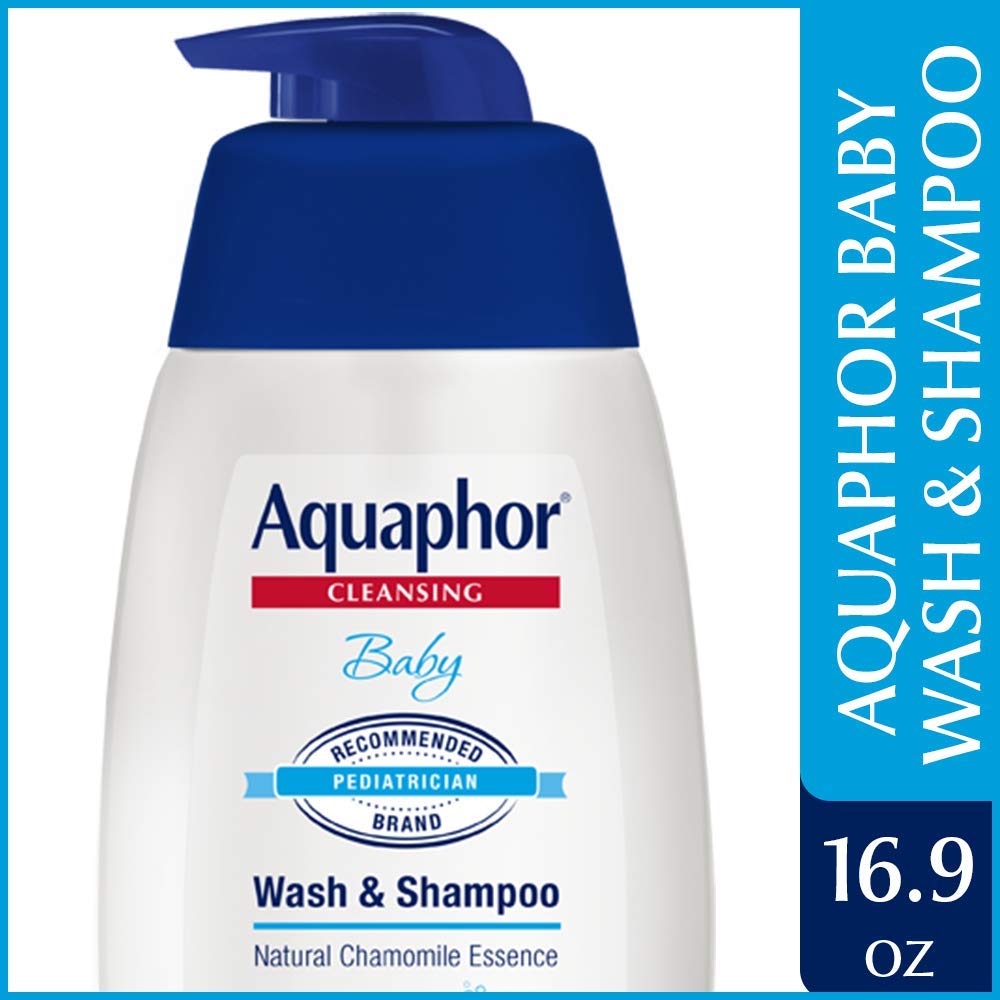 Aquaphor Baby Wash and Shampoo Mild, TearFree 2in1 Solution for
