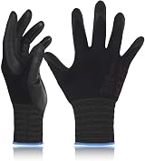 DEX FIT FN330 Work Gloves 3D Comfort Stretch Foam Nitrile Coated Large 3 Pairs