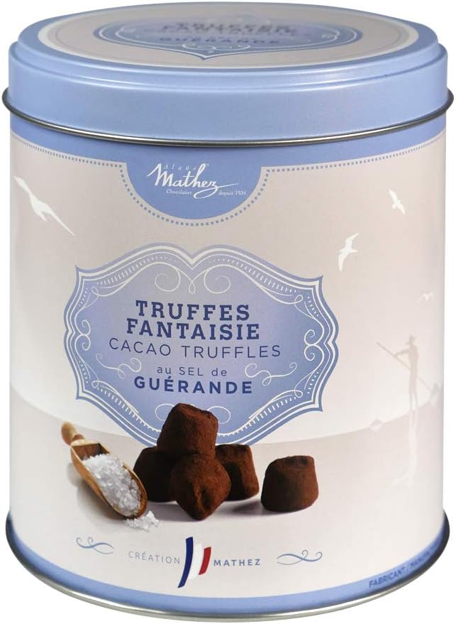 Sea Salted Cocoa Dusted Truffles in Metal tin