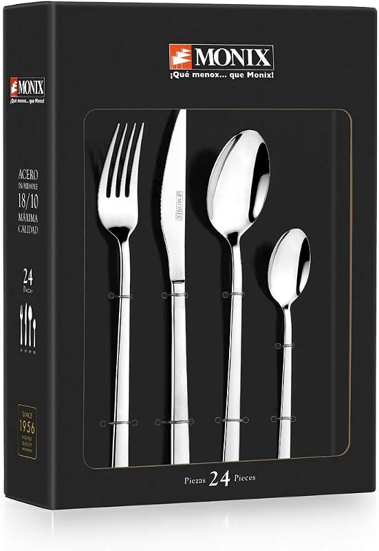 Pisa | Set de cubiertos de 24 piezas con cuchillo chuletero