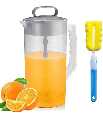 MICA Water Pitcher 2個セット Amazon.com: Mixing Pitcher for Drinks, 2 Quart/ 64oz Plastic Water