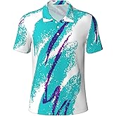 90'S Cup Design Mens Short Sleeve Polo Shirt, Performance Quick Dry Collared Fit Golf Athletic T-Shirt